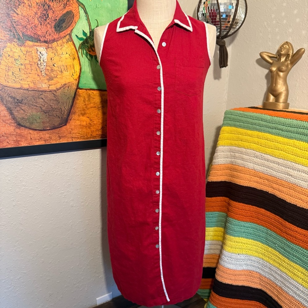 Talbots Vintage Red Dress